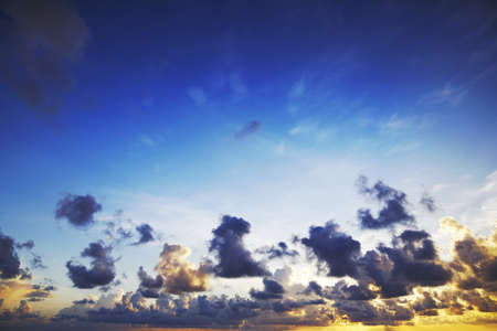 Spectacular sunset skyの写真素材