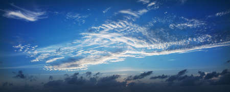 Evening sky panoramaの写真素材