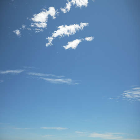 Some clouds in a blue noon sky
