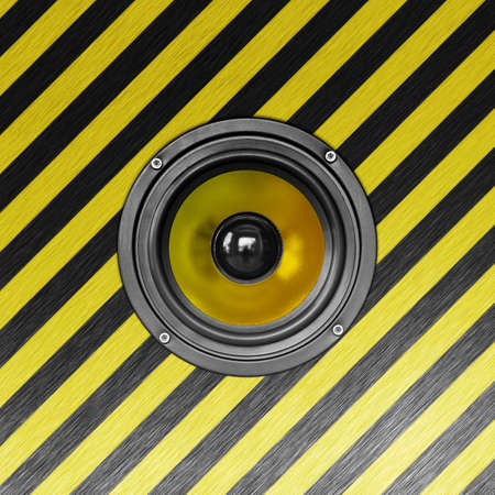 Stylish metallic loudspeaker. Square composition in high resolution.の写真素材
