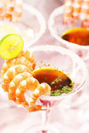 Shrimp cocktail  Vertical shot の写真素材