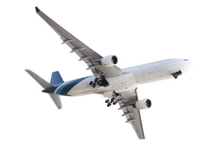 Real jet aircraft, isolated on white backgroundの写真素材