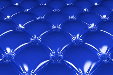 3D realistic illustration of the blue quilted latex pattern perspective viewの写真素材