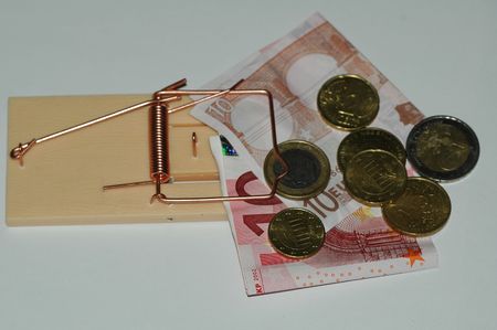 trapped moneyの写真素材