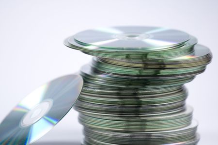 stack of cd'sの写真素材