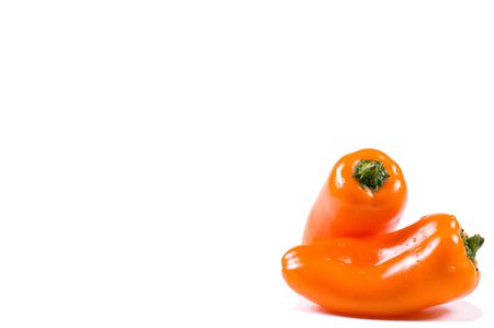 peppers in lower right cornerの写真素材