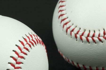 two baseballsの写真素材