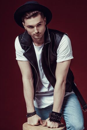 Men's beauty, fashion, adult, arms, attractive, background, beautiful, black, brunette, cheerful...