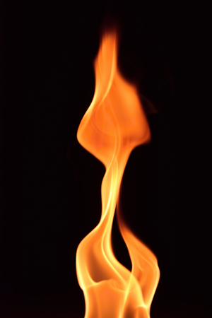 Flame fire on a black background. Flame.の写真素材