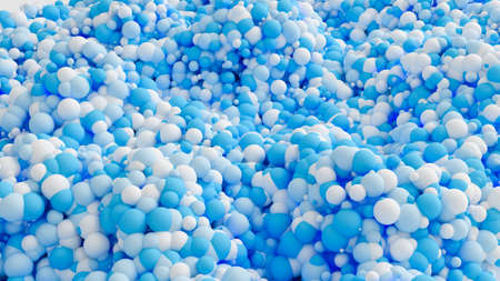 Geometric particle multicolor background. 3d illustration, 3d rendering.