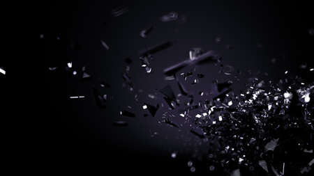 Abstract black background. 3d illustration, 3d rendering.