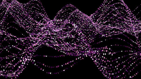 Beautiful black background with a purple glitter. 3d rendering, 3d illustration