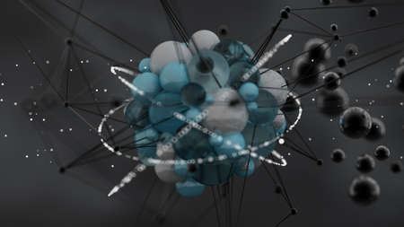 Fantastic, abstract, black, space background 3d rendering 3d illustration