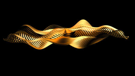 Beautiful black background with golden glitter. 3d rendering, 3d illustration.