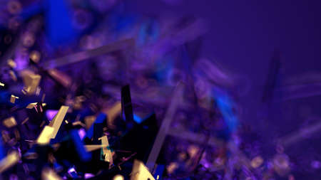 Abstract black background. 3d rendering, 3d illustration.
