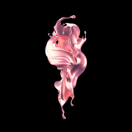 Mysterious, mystical, luxury splash of gold. 3d illustration 3d renderingの写真素材