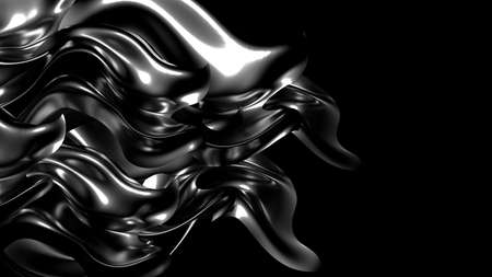 Stylish black background. 3d rendering, 3d illustration.の写真素材