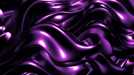 Stylish elegant black, purple background. 3d illustration, 3d rendering.の写真素材