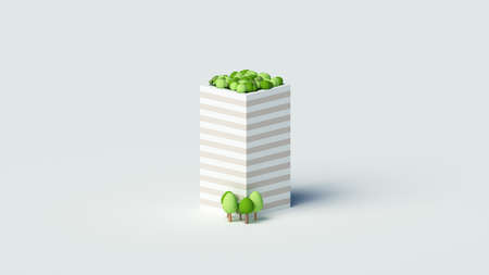 High-rise residential building.  3d rendering, 3d illustration.