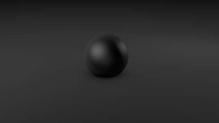 Black background with balls.  3d rendering, 3d illustration.
