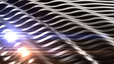 Stylish black background with lens flare. 3d rendering, 3d illustration.の写真素材