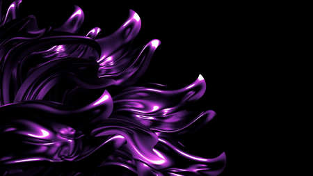 Stylish elegant black, purple background. 3d illustration, 3d rendering.の写真素材