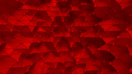 Luxurious elegant red background with triangles and crystals. 3d rendering, 3d illustration.