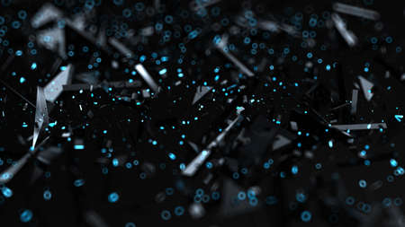 Abstract black background. 3d rendering, 3d illustration.