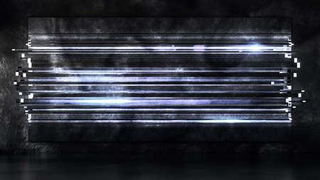 Beautiful studio interior installation room texture stone. 3d rendering, 3d illustration.
