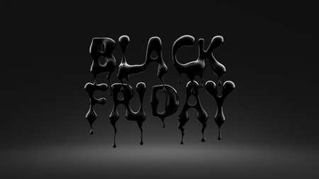 Black Friday concept. 3d rendering 3d illustration.の写真素材