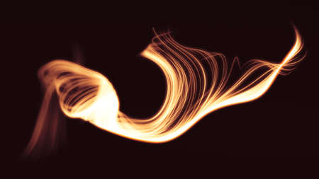 Light glow abstract effect black background. 3d rendering 3d illustration.