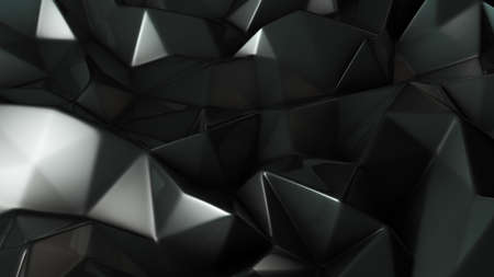 Stylish black crystal background. 3d rendering 3d illustration.の写真素材