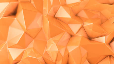 Stylish orange crystal background. 3d rendering 3d illustration.の写真素材