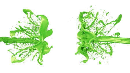 Paint splash. 3d rendering 3d illustration.の写真素材