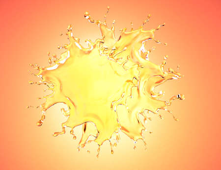Transparent color splash. 3d rendering 3d illustration.