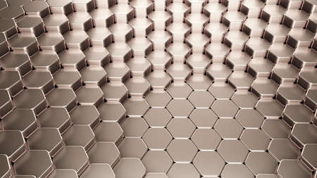 Gold background with gemmetric forms. 3d rendering 3d illustration.