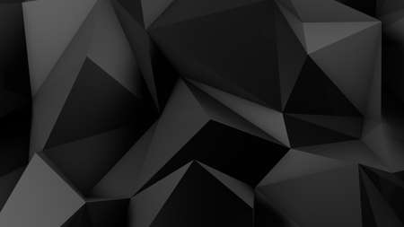 Stylish black crystal background. 3d rendering 3d illustration.の写真素材