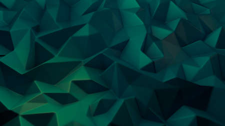 Stylish green crystal background.3d rendering 3d illustration.