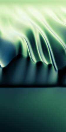 Luxury green drapery fabric background. 33d rendering 3d illustration.の写真素材