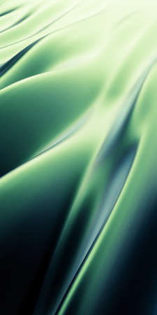 Luxury green drapery fabric background. 33d rendering 3d illustration.の写真素材