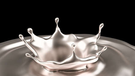 Mysterious, beautiful, luxury gold splash. 3d rendering 3d illustration.