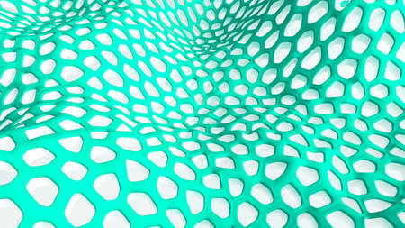 Abstract turquoise white background. 3d rendering 3d illustration.