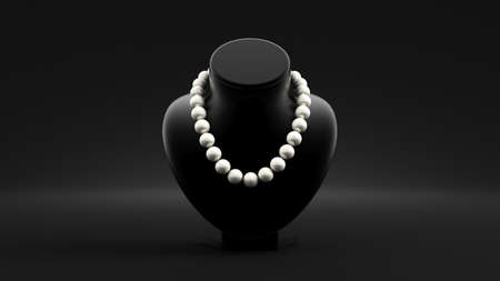 Fashionable beads on the mannequin. 3d rendering  3d illustration.の写真素材