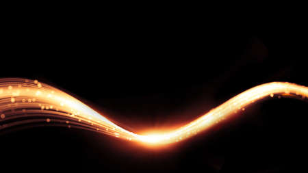 Light glow abstract effect black background. 3d rendering  3d illustration.
