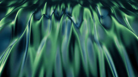 Luxury green drapery fabric background. 33d rendering 3d illustration.