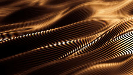 Luxury golden black drapery fabric background. 3d rendering 3d illustration.