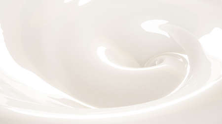 Splash of thick white liquid. 3d rendering, 3d illustration.の写真素材
