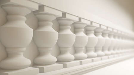 White background with architectural interiors. 3d rendering, 3d illustration.