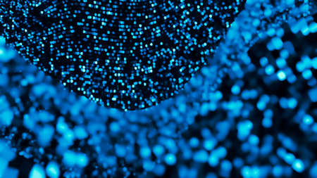 Blue Glitter Background. 3d rendering, 3d illustration.