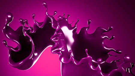 Splash of paint. 3d rendering, 3d illustration.の写真素材